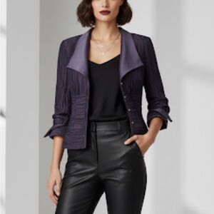 NWOT Jackie John New York Blouse, Sz 6, Purple.